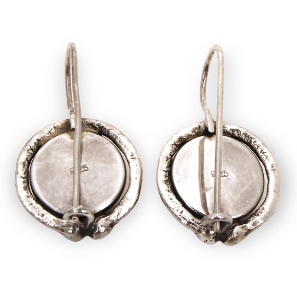 Vintage Silpada Sterling Silver Red Sponge Coral Earrings W0876 - Picture 11 of 16